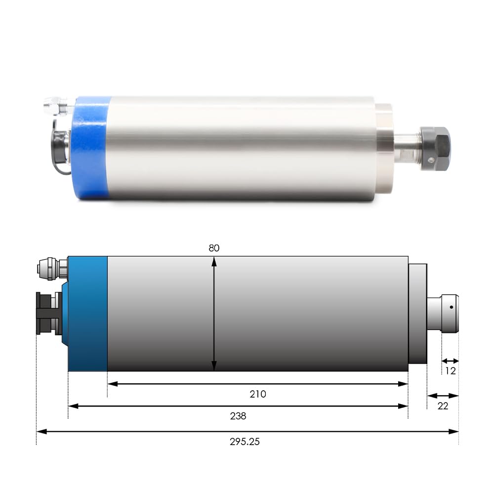 Amazon.com: G-Penny Water Cooled Spindle Motor 2.2kw 220v D=80mm 4 Amazon.com: G-Penny Water Cooled Spindle Motor 2.2kw 220v D=80mm 4